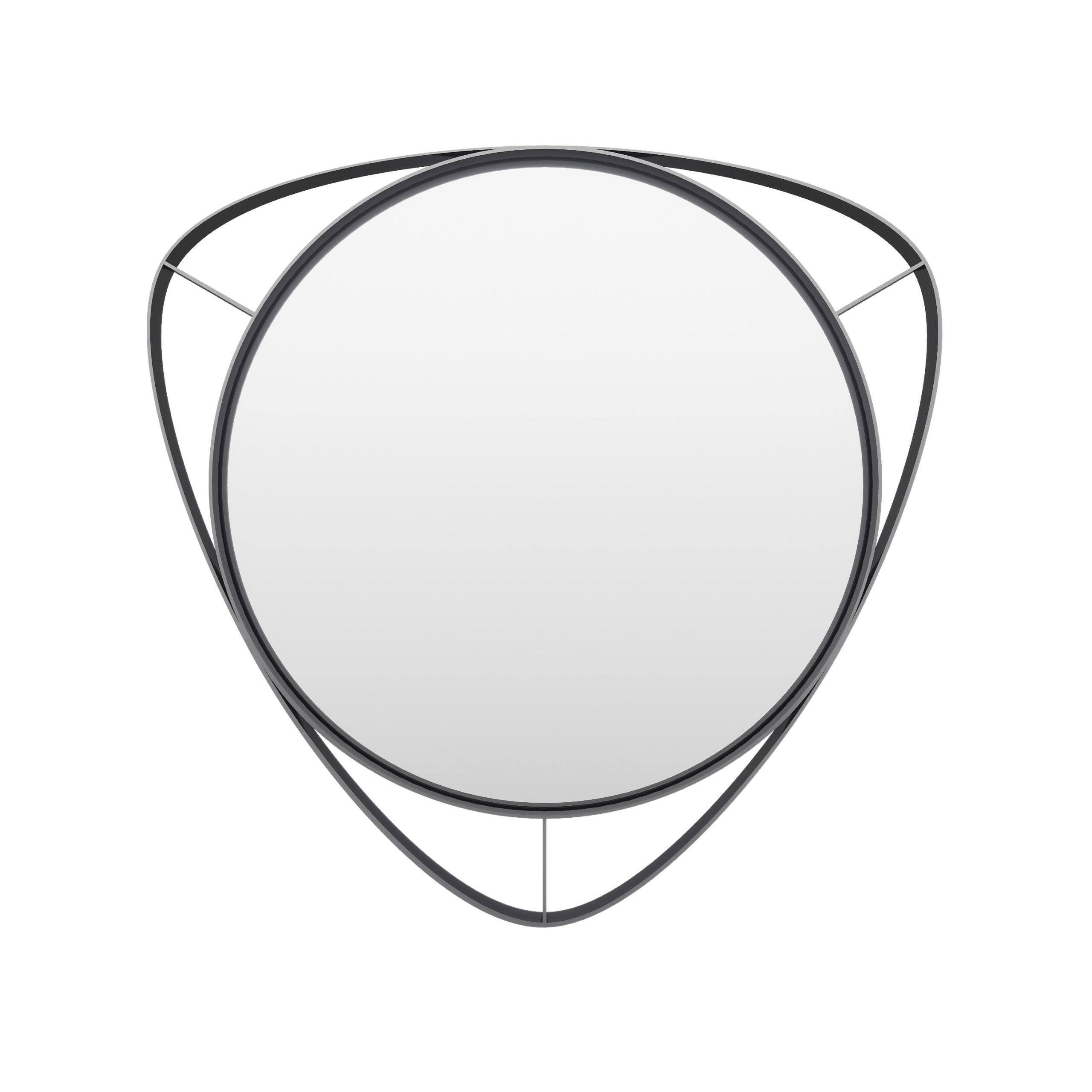 Зеркало в раме черный металл Софиссо треугольник