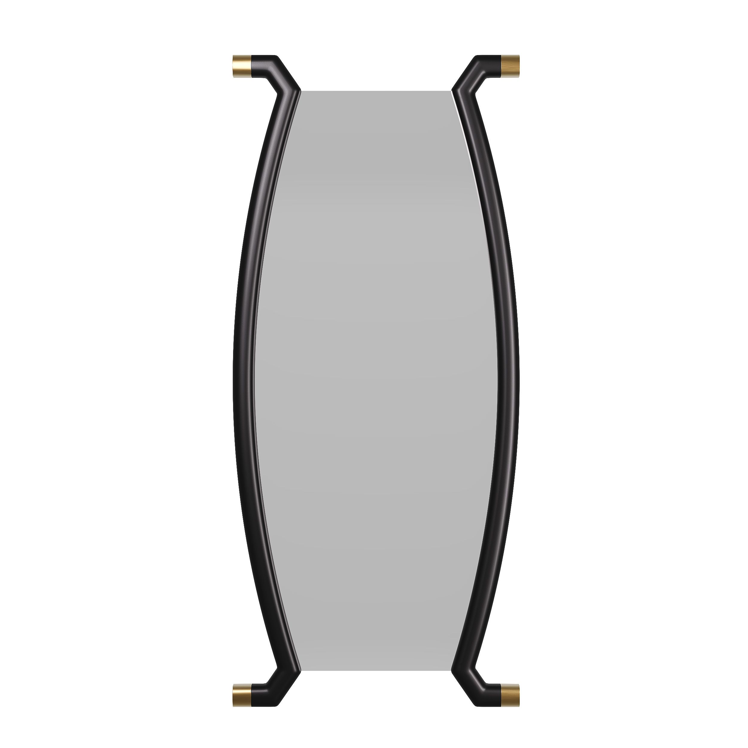 Овальное ростовое зеркало в черной раме Рана