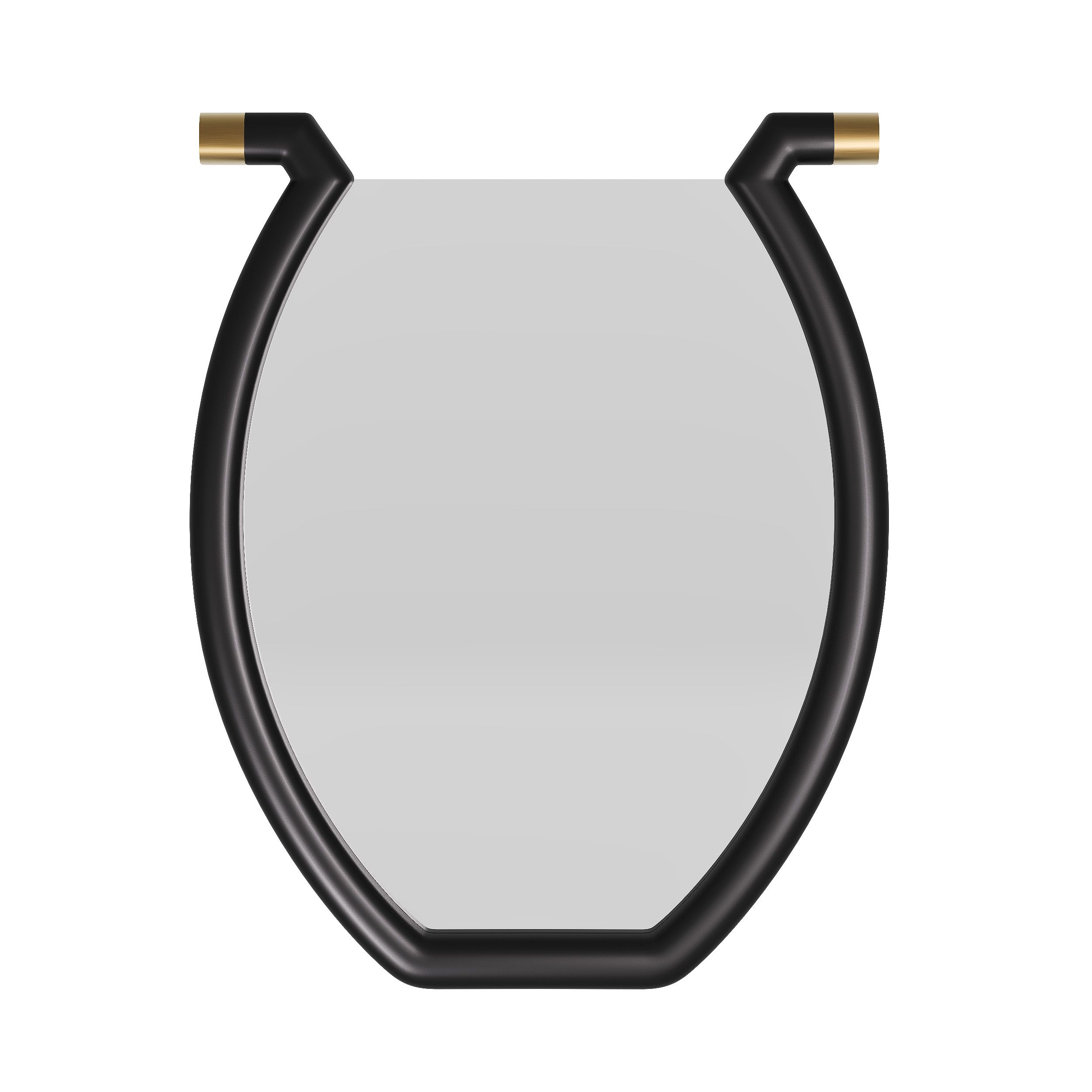 Овальное зеркало в черной раме Рана