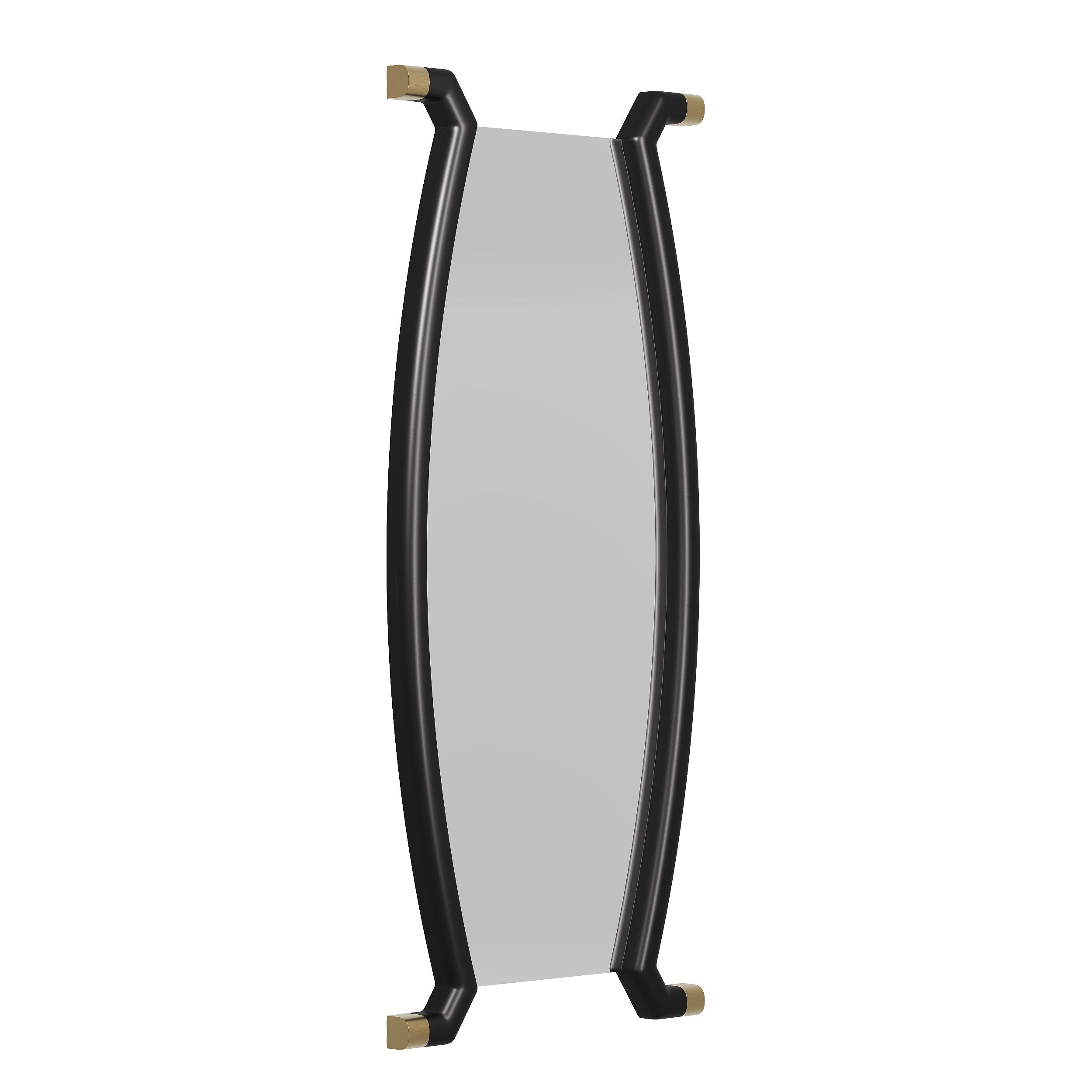 Овальное ростовое зеркало в черной раме Рана