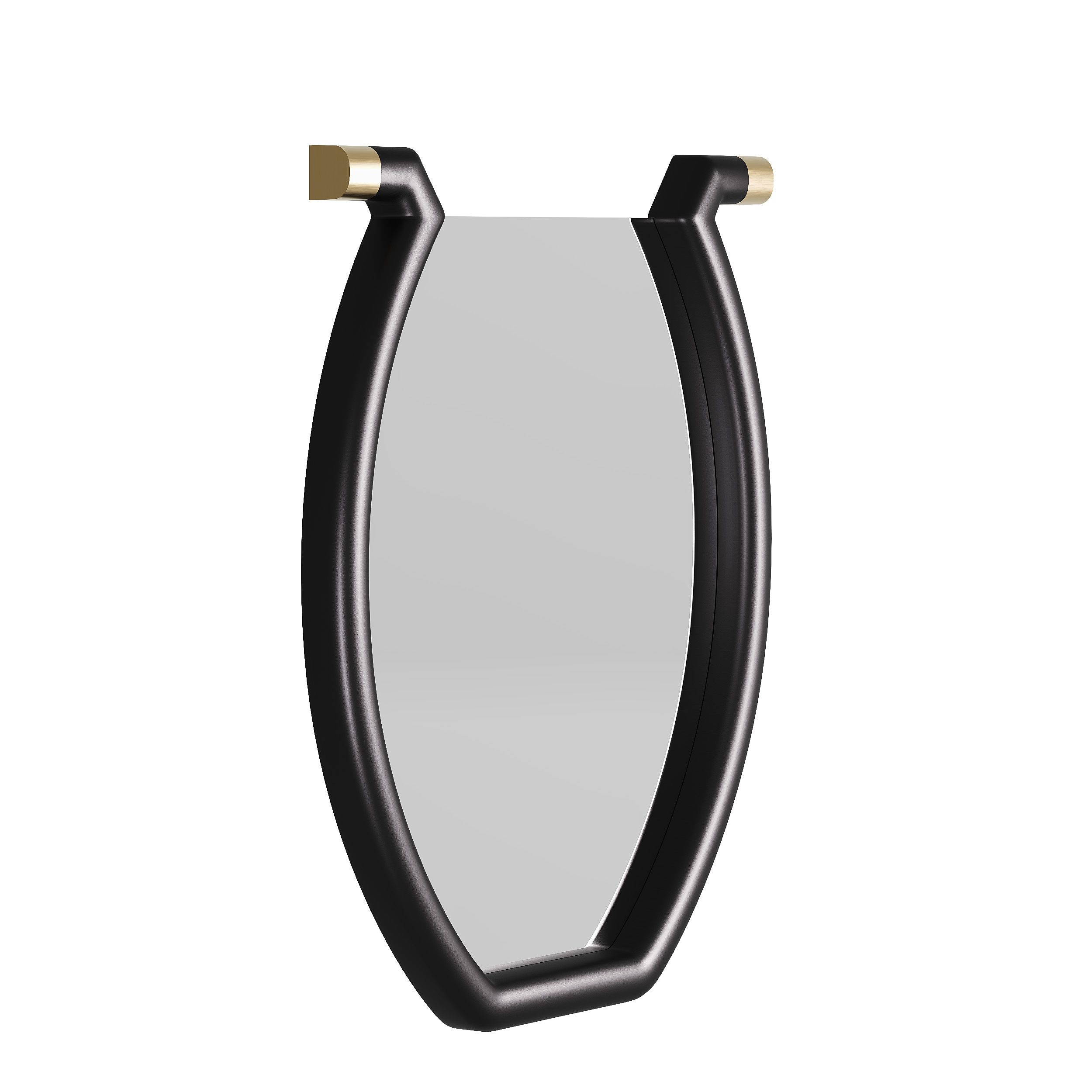 Овальное зеркало в черной раме Рана