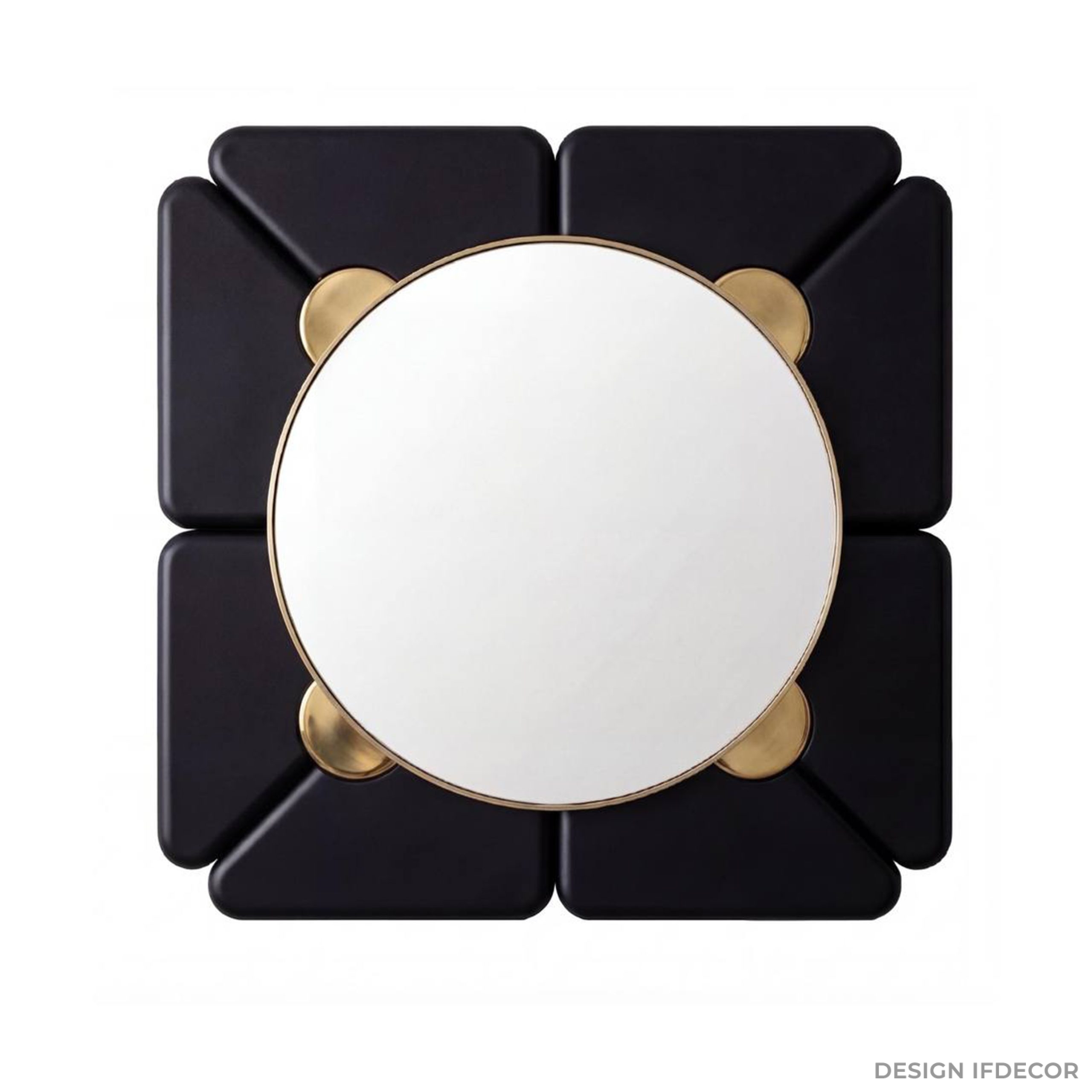 Зеркало в черной раме Пазл